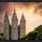 Salt Lake Temple Through the Clouds