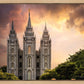 Salt Lake Temple Through the Clouds