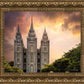 Salt Lake Temple Through the Clouds