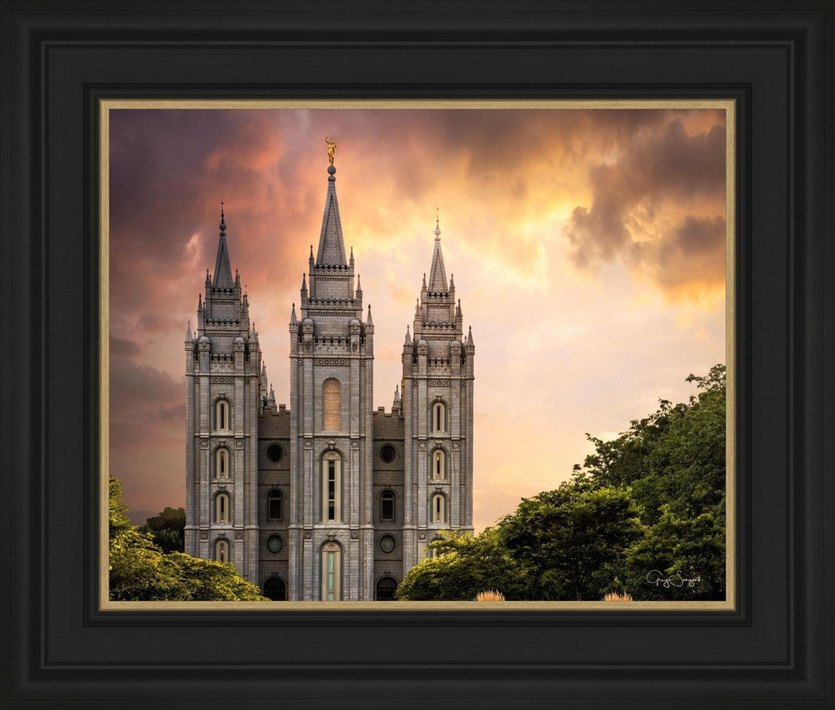 Salt Lake Temple Through the Clouds