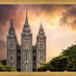 Salt Lake Temple Through the Clouds