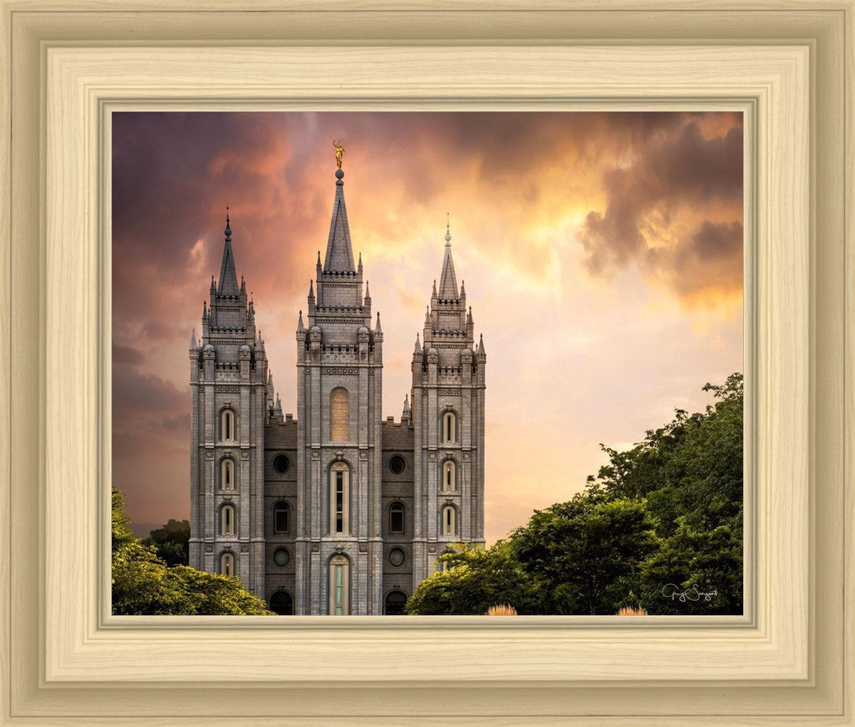 Salt Lake Temple Through the Clouds