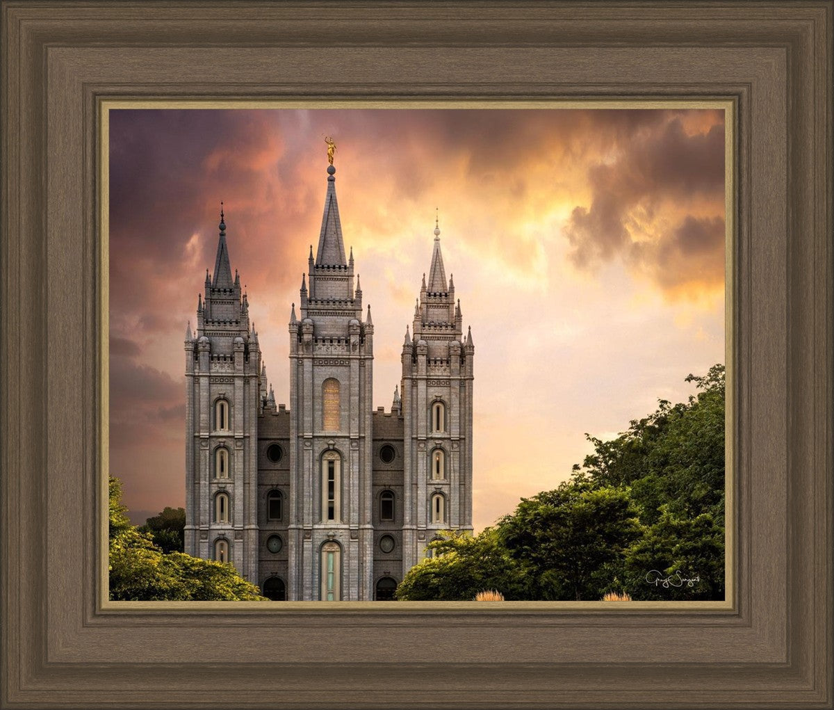 Salt Lake Temple Through the Clouds