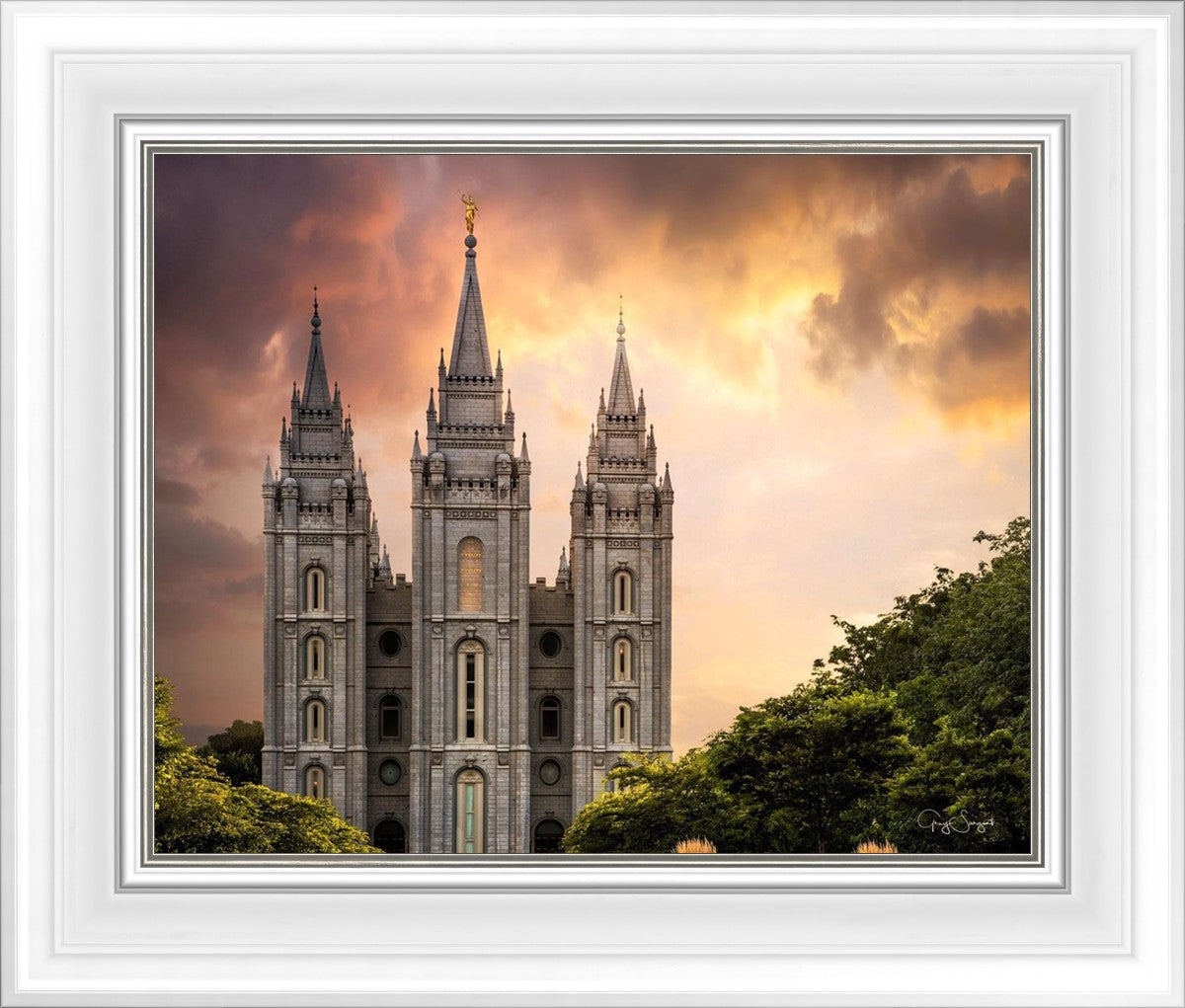 Salt Lake Temple Through the Clouds