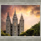 Salt Lake Temple Through the Clouds