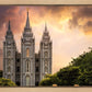 Salt Lake Temple Through the Clouds