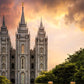 Salt Lake Temple Through the Clouds
