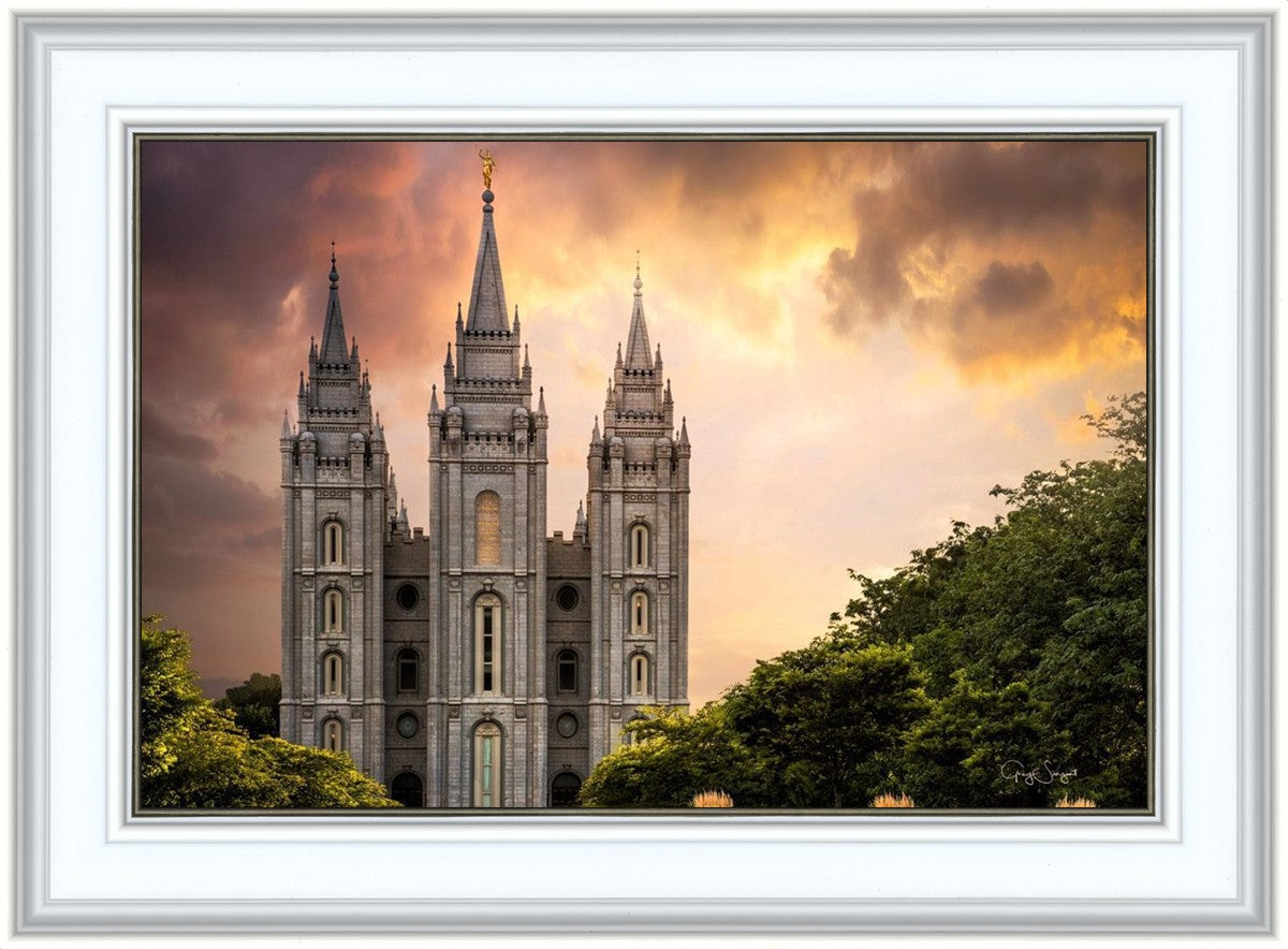 Salt Lake Temple Through the Clouds