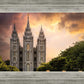 Salt Lake Temple Through the Clouds