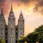 Salt Lake Temple Through the Clouds