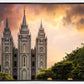 Salt Lake Temple Through the Clouds