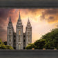 Salt Lake Temple Through the Clouds