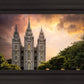 Salt Lake Temple Through the Clouds