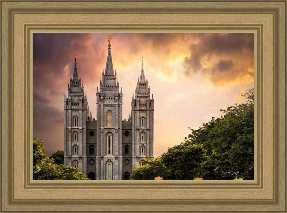 Salt Lake Temple Through the Clouds