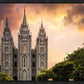Salt Lake Temple Through the Clouds