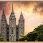 Salt Lake Temple Through the Clouds
