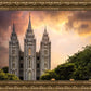 Salt Lake Temple Through the Clouds