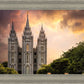Salt Lake Temple Through the Clouds