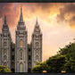 Salt Lake Temple Through the Clouds