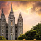 Salt Lake Temple Through the Clouds