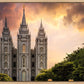 Salt Lake Temple Through the Clouds