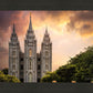 Salt Lake Temple Through the Clouds