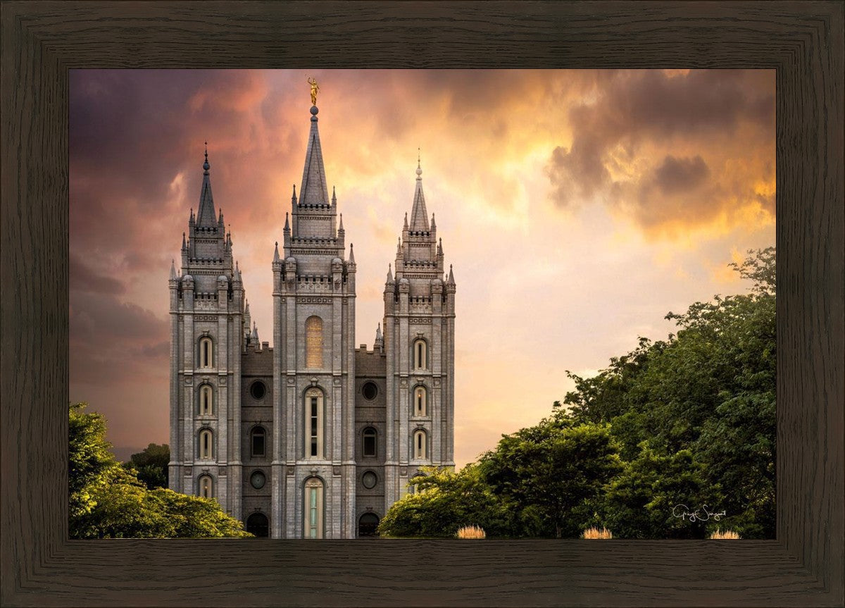 Salt Lake Temple Through the Clouds