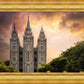 Salt Lake Temple Through the Clouds