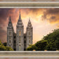 Salt Lake Temple Through the Clouds