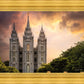 Salt Lake Temple Through the Clouds