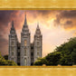 Salt Lake Temple Through the Clouds