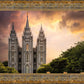 Salt Lake Temple Through the Clouds