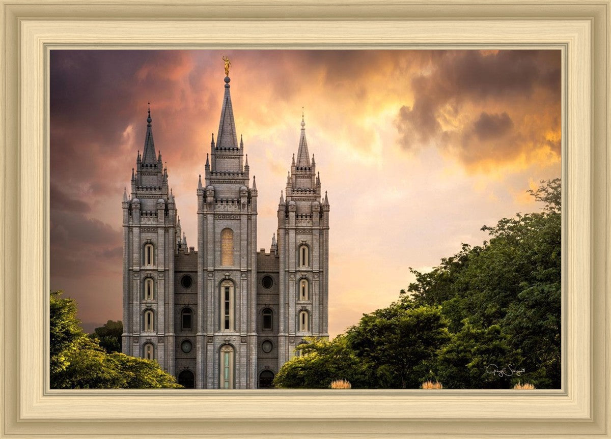 Salt Lake Temple Through the Clouds