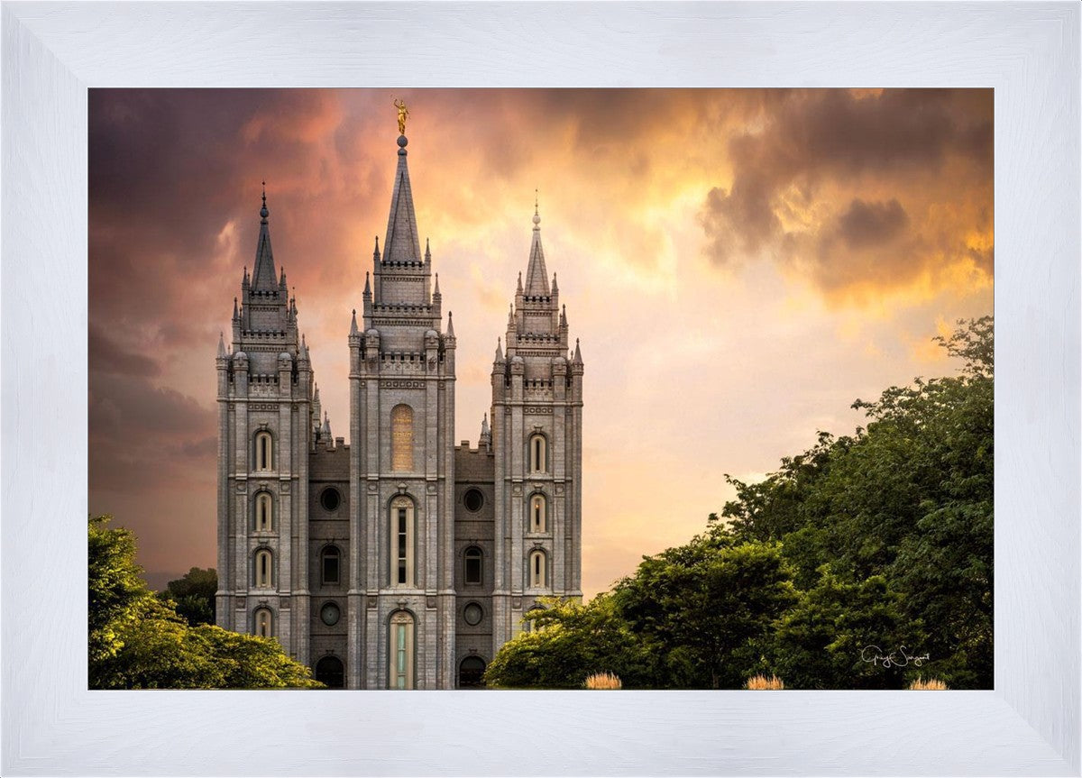 Salt Lake Temple Through the Clouds