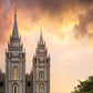 Salt Lake Temple Through the Clouds