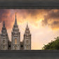 Salt Lake Temple Through the Clouds