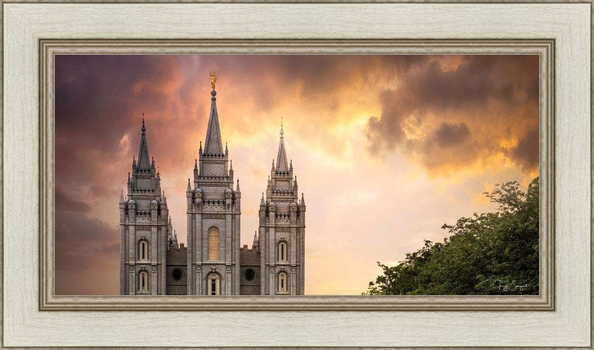 Salt Lake Temple Through the Clouds