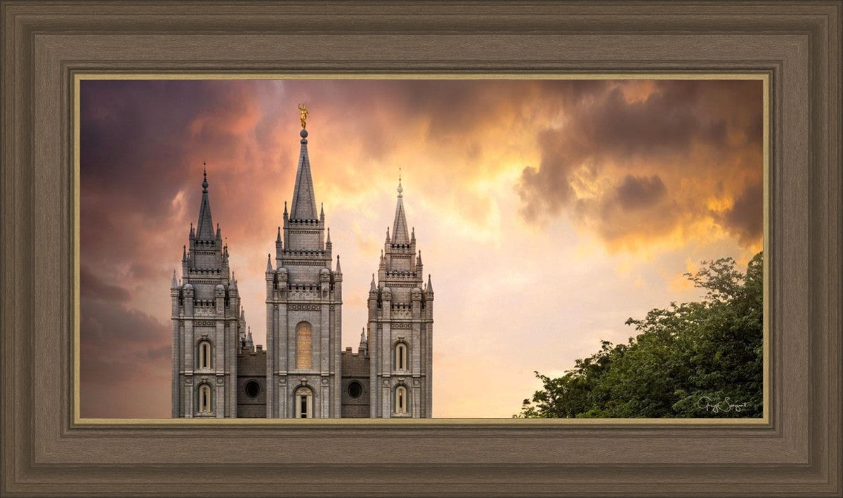Salt Lake Temple Through the Clouds