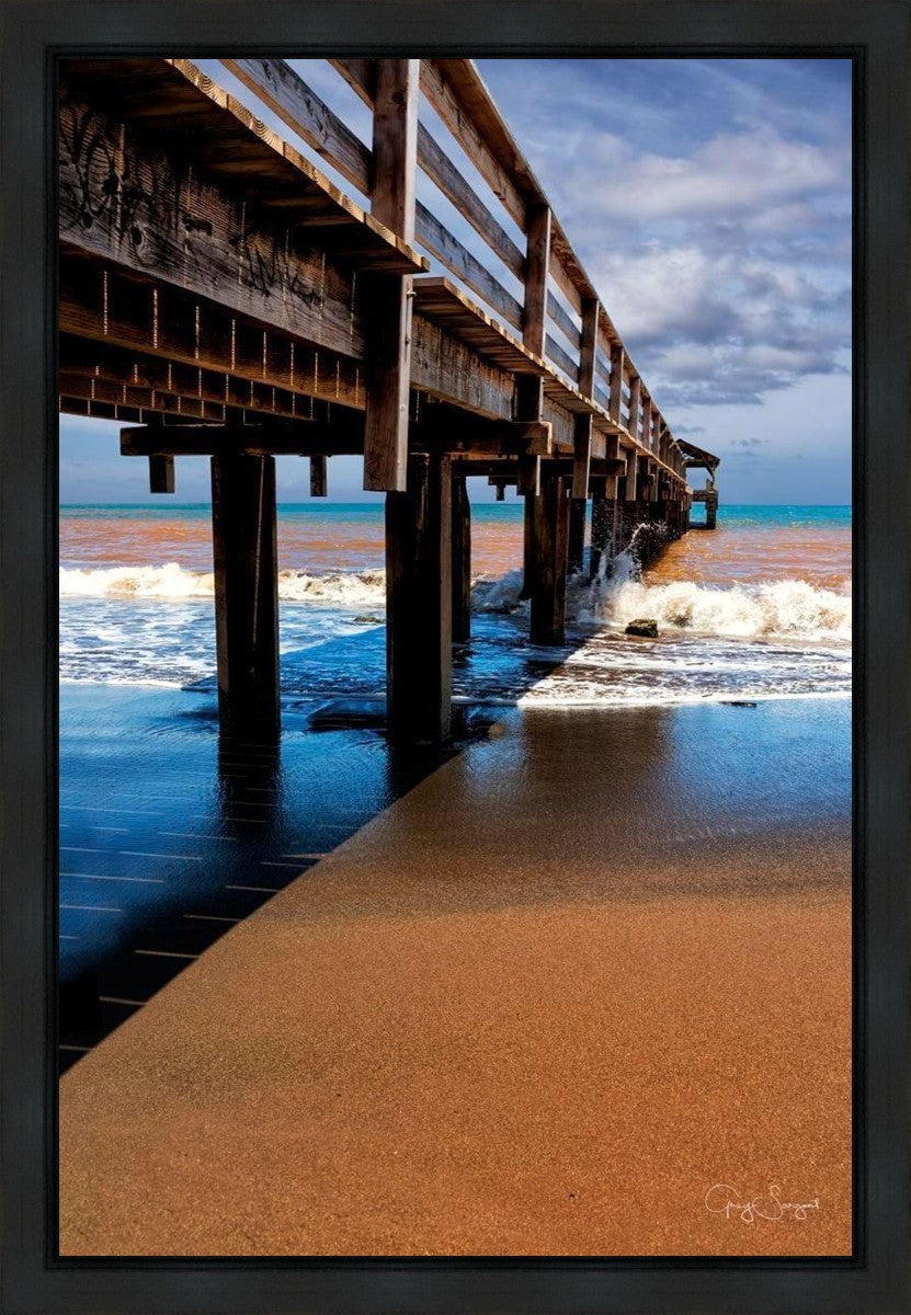 Old Hanalei Pier Gallery Wrap