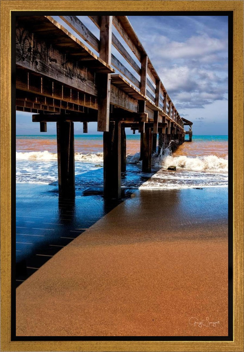 Old Hanalei Pier Gallery Wrap
