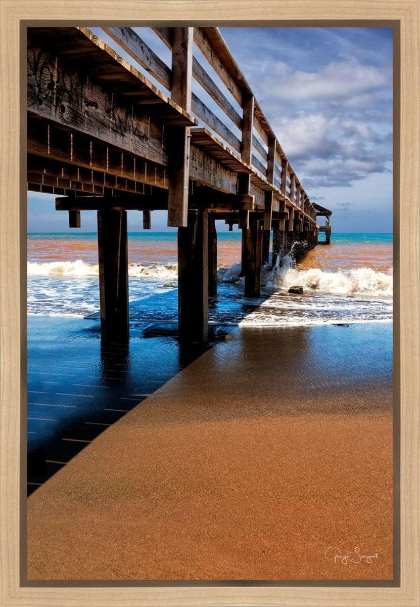 Old Hanalei Pier Gallery Wrap