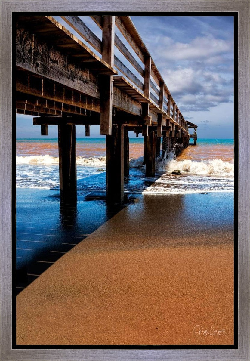 Old Hanalei Pier Gallery Wrap