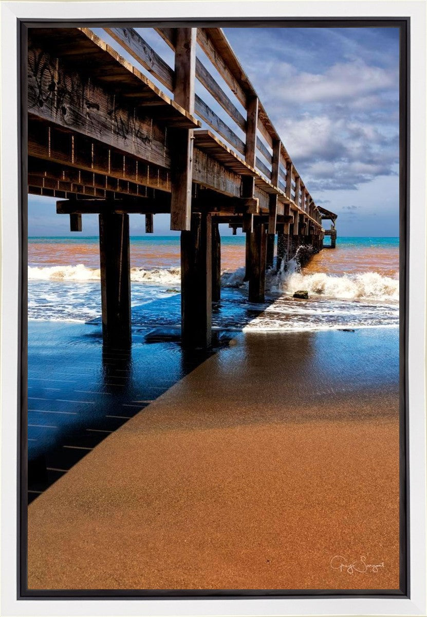 Old Hanalei Pier Gallery Wrap
