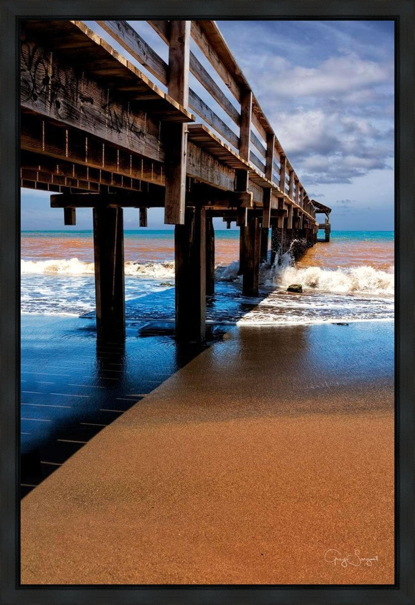 Old Hanalei Pier Gallery Wrap