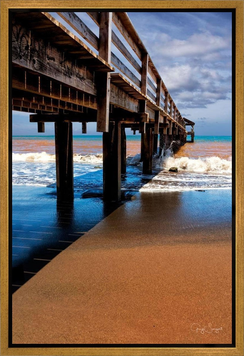 Old Hanalei Pier Gallery Wrap