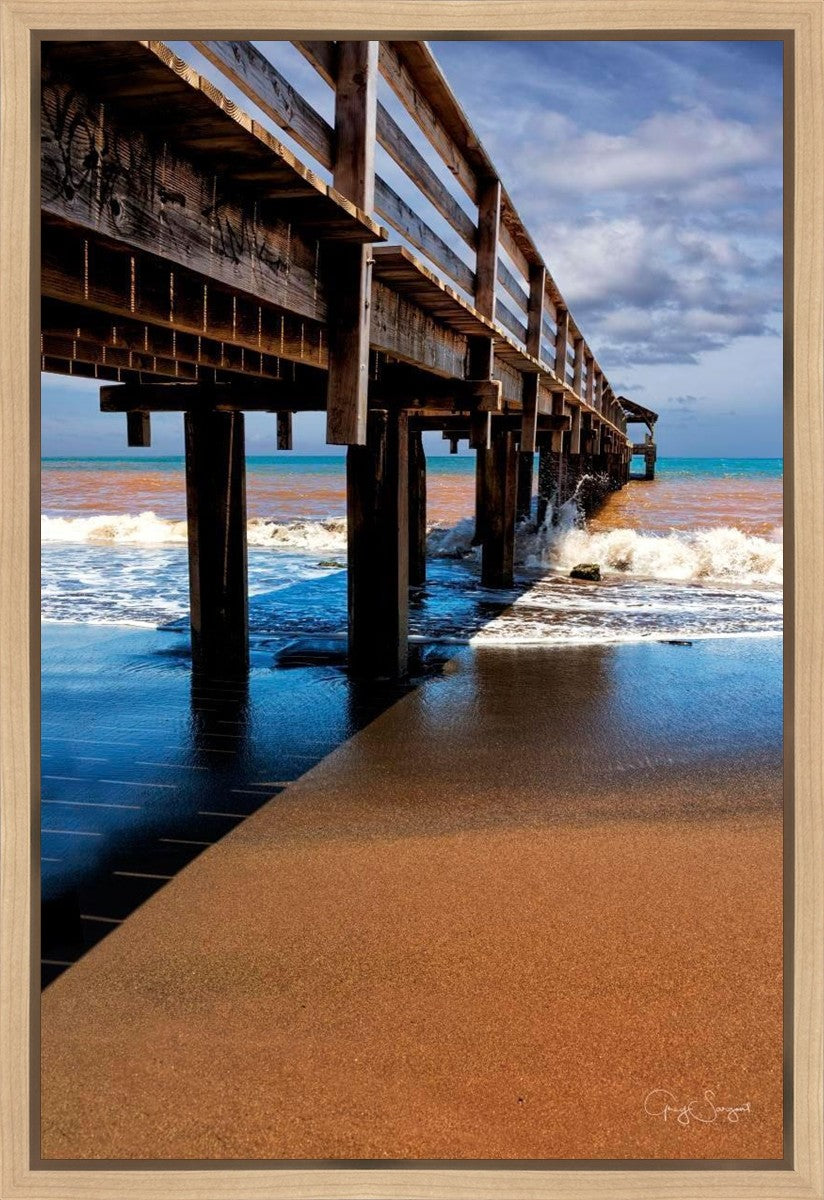 Old Hanalei Pier Gallery Wrap