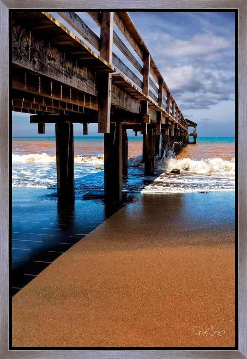 Old Hanalei Pier Gallery Wrap