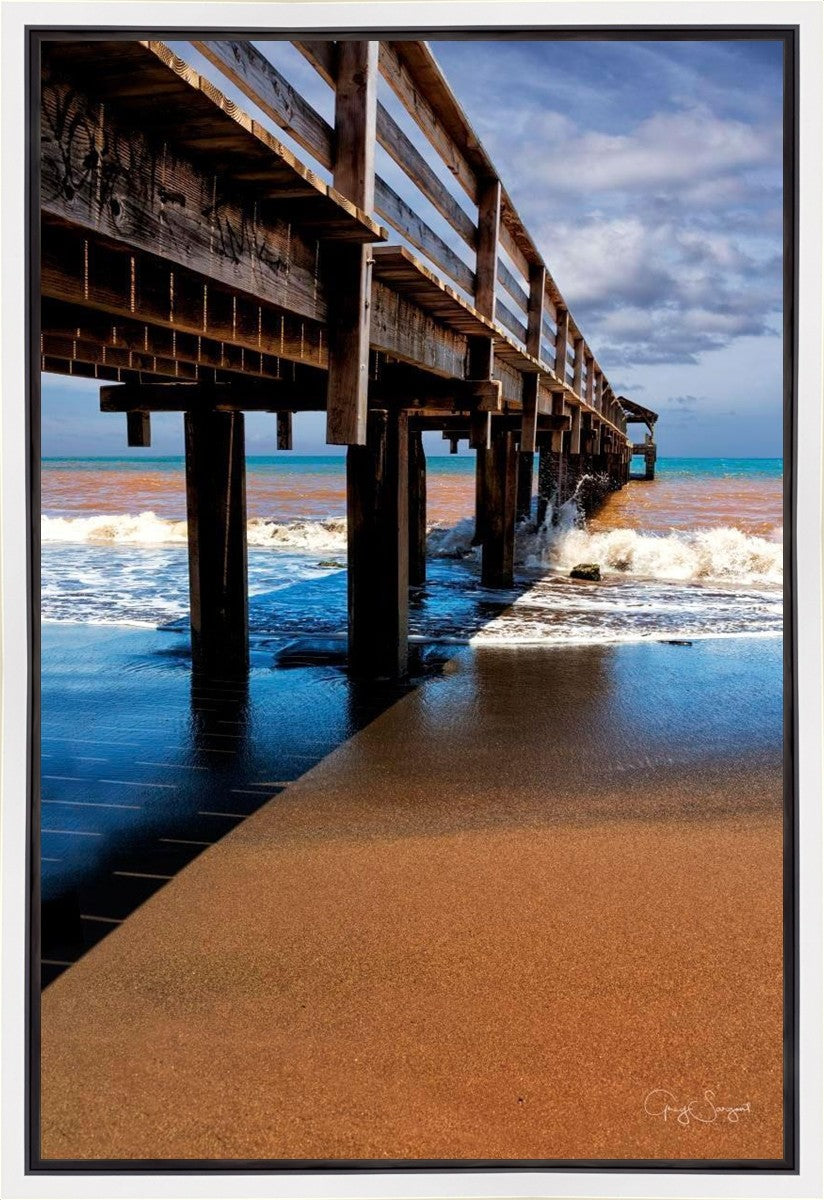 Old Hanalei Pier Gallery Wrap