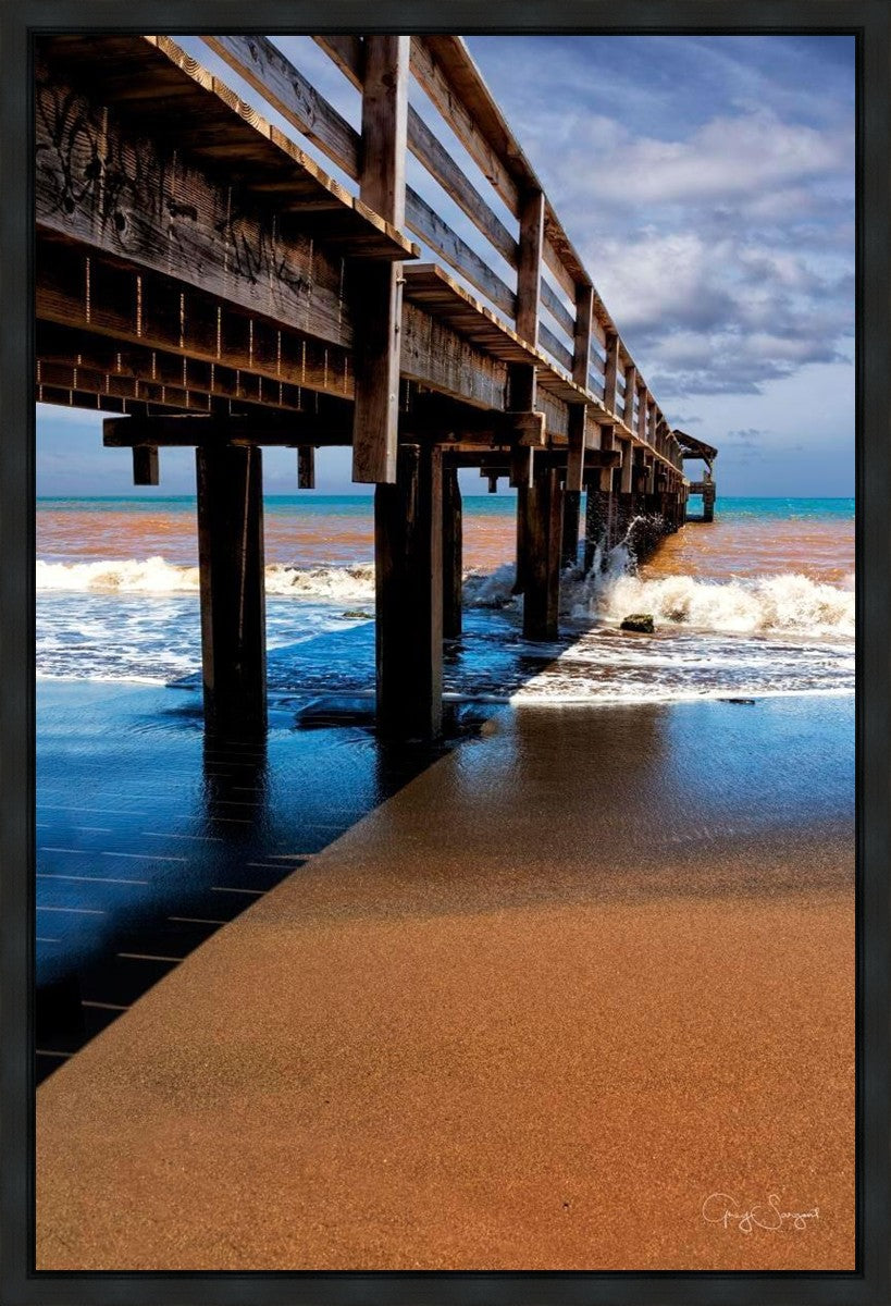 Old Hanalei Pier Gallery Wrap