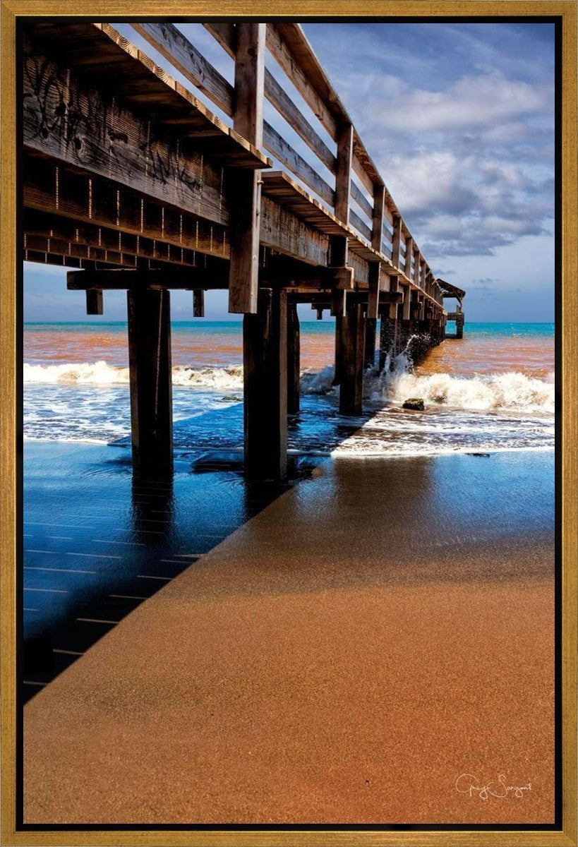Old Hanalei Pier Gallery Wrap